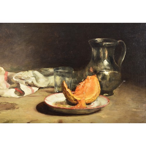 239 - Armond Desire Gautier (French, 1825-1894) a still life of food and drink, all on board, signed lower... 