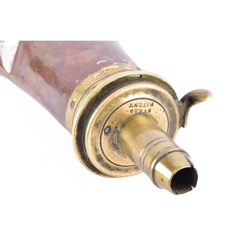 215 - A 19th century Sykes powder flask, a pair of tailor's shears by Thomas Wilkinson & Son Sheffield... 