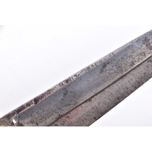 215 - A 19th century Sykes powder flask, a pair of tailor's shears by Thomas Wilkinson & Son Sheffield... 