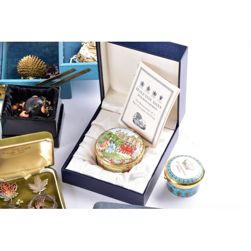 48 - A large collection of costume jewellery, cufflinks, brooches, watches, tie clips, travel clocks, nec... 