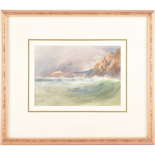 222 - Attributed to Richard Henry Wright (British, 1857-1930)'Lands End'A watercolour painting depicting a... 