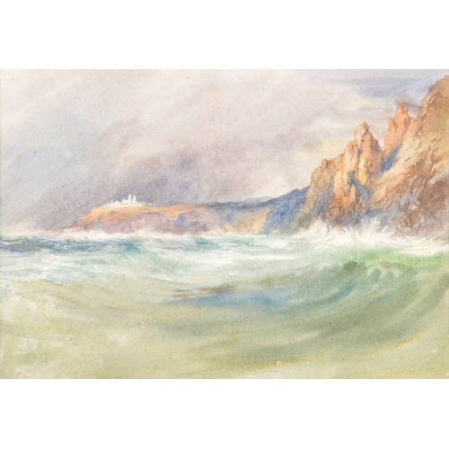 222 - Attributed to Richard Henry Wright (British, 1857-1930)'Lands End'A watercolour painting depicting a... 