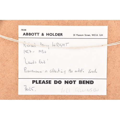 222 - Attributed to Richard Henry Wright (British, 1857-1930)'Lands End'A watercolour painting depicting a... 