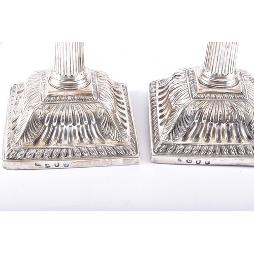 183 - A fine pair of mid-18th century George II silver candlesticks, by Ebenezer Coker, London 1757, each ... 