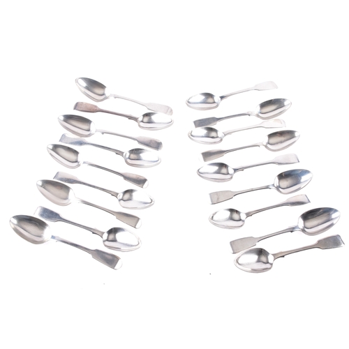 190 - A collection of Victorian silver teaspoons, including a set of six hallmarked for London 1838 by 'W.... 