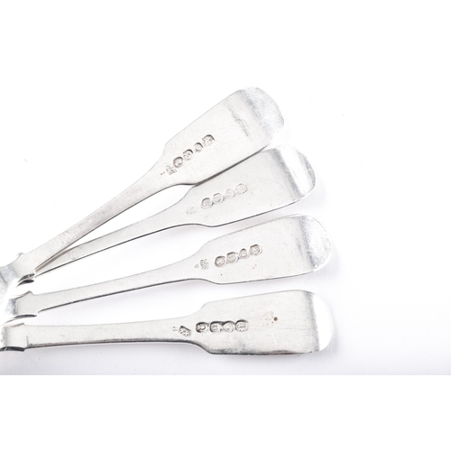 193 - A collection of Victorian silver forks, including a set of twelve dinner forks and twelve dessert fo... 