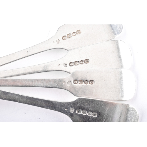 193 - A collection of Victorian silver forks, including a set of twelve dinner forks and twelve dessert fo... 