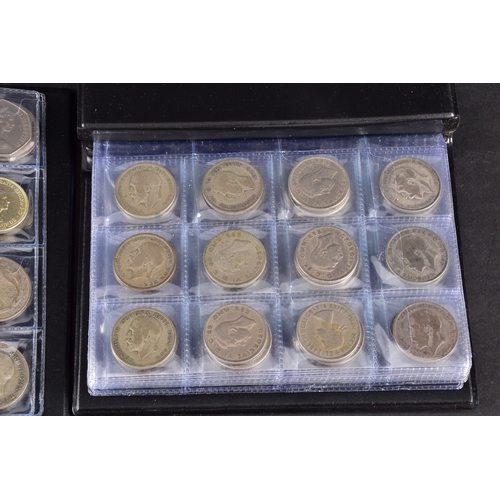 106 - A large collection of pre 1947 silver GB coins includding Half Crowns, Florins, three pence coins, a... 