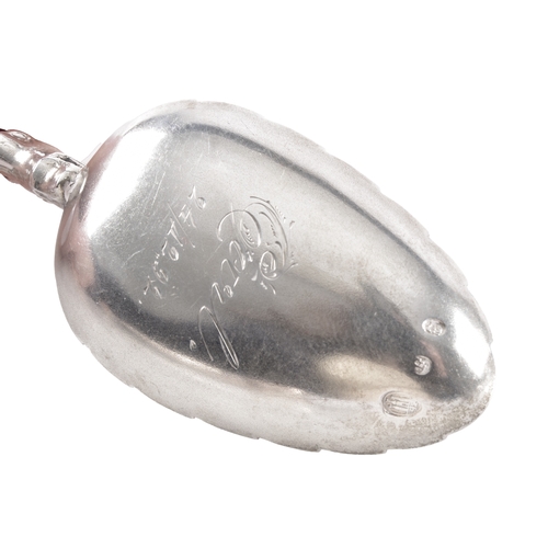 202 - A collection of assorted silver teaspoons, including British teaspoons, a caddy spoon, a Danish cadd... 