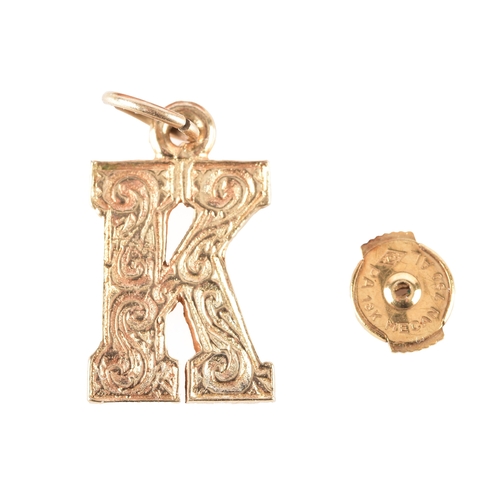 76 - A collection of gold earrings, including a pair of 9ct yellow gold turquoise set openwork floral stu... 