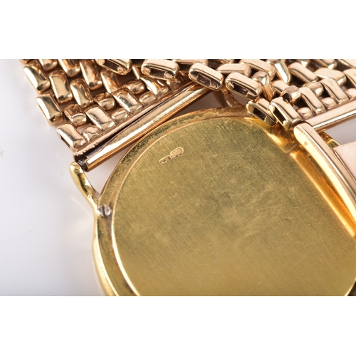 120 - Omega De Ville Vasarely vintage 18ct yellow gold watch, the brushed champagne dial with Roman and ba... 