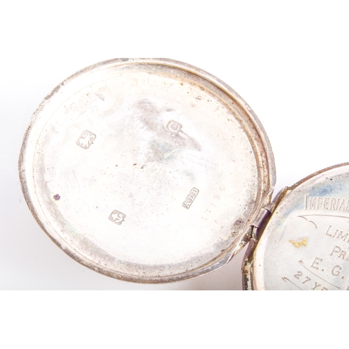 122 - A George V silver Waltham pocket watch hallmarked for Birmingham 1927 by Dennison Watch Case Co, sus... 