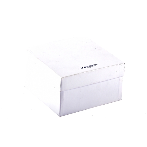 126 - A Longines gold plated quartz wristwatch, the circular white dial with Roman numerals and baton hour... 