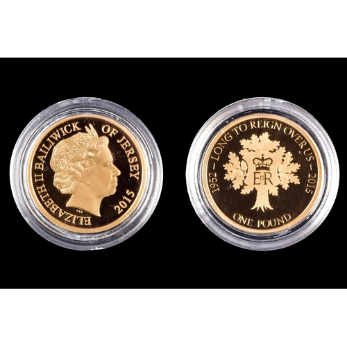 84 - A H.M. Queen Elizabeth II 'The longest reigning monarch' Gold &pound;1 proof coin.