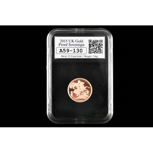 89 - An Elizbeth II 2015 Gold Full Sovereign in presentation case.