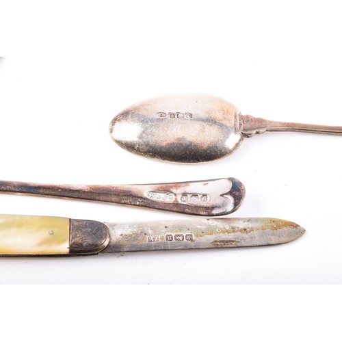 209 - A collection of silver items including seven napkin rings of various dates and maker's, an Edward VI... 