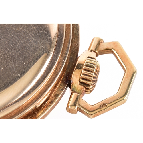 130 - A 14ct gold International Watch Co. (IWC) Schaffhausen pocket watch, Swiss made, featuring a champag... 