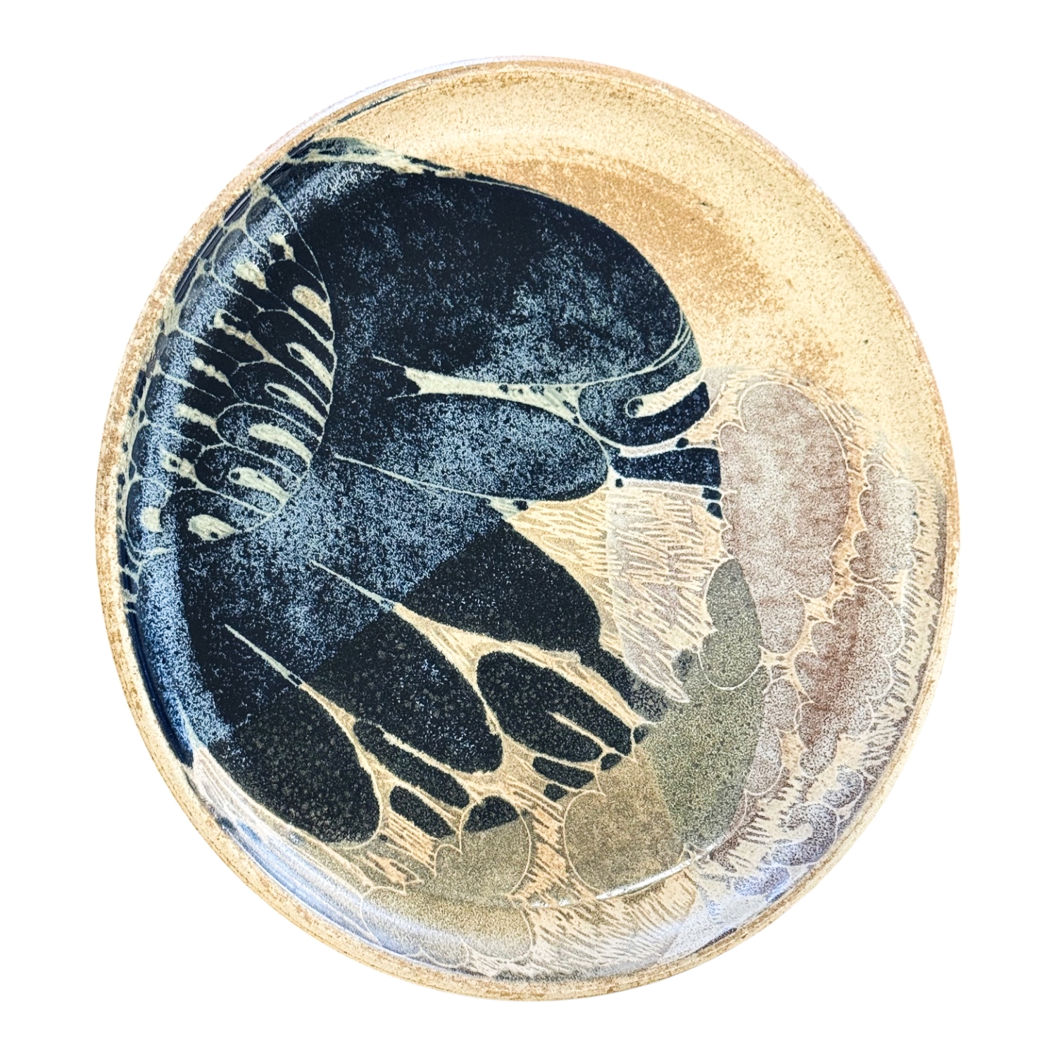 LARGE CERAMIC DECORATIVE HANGING PLATE