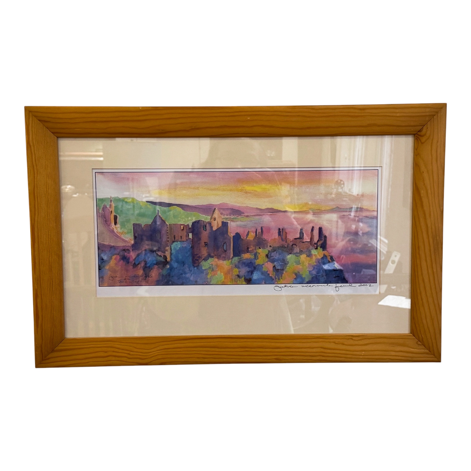 FRAMED PRINT OF DUNLUCE CASTLE