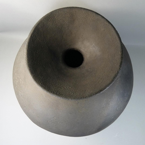 101 - Diane Cross (British contemporary), an exceptionally large grey vase of baluster form, with flared r... 