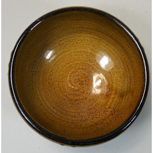 107 - Peter Dick (1936 - 2012), a  bowl for Coxwold Pottery, impressed mark, diameter 16cm.