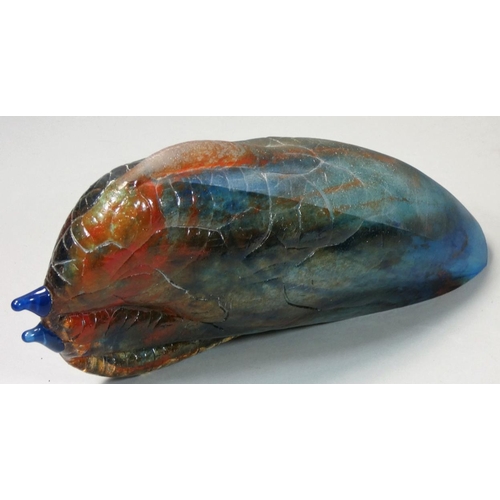 170 - Nick Orsler, a contemporary glass work of art, claw and scale decoration, dated 1988, exhibition num... 