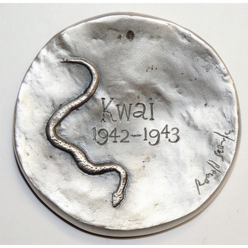 199 - British Art Medal Society, Ronald Searle (1920-2011), Kwai 1942-1943, 1991, a silvered bronze 50th A... 