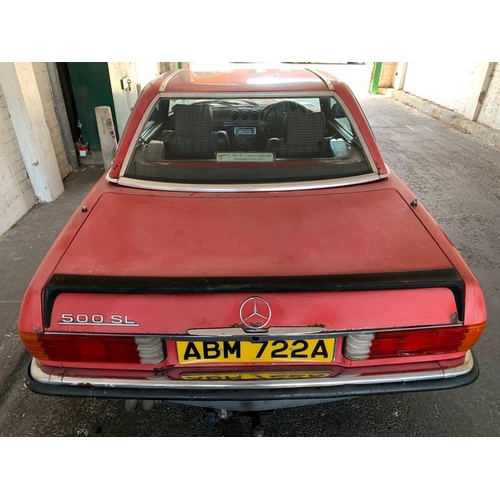 1007 - 1981 Mercedes Benz R107 280 SL, 2746 cc. Registration number ABM 722A. Chassis number 107 0422011880... 