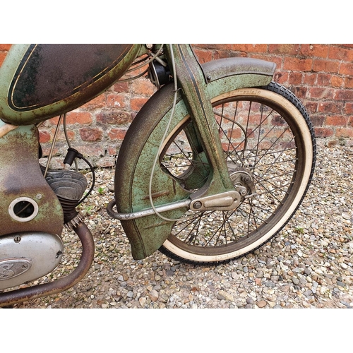 1026 - 1956 Patria  WKC moped, 47cc. Registration number 443 UYN (non transferrable). Frame number 112984. ... 