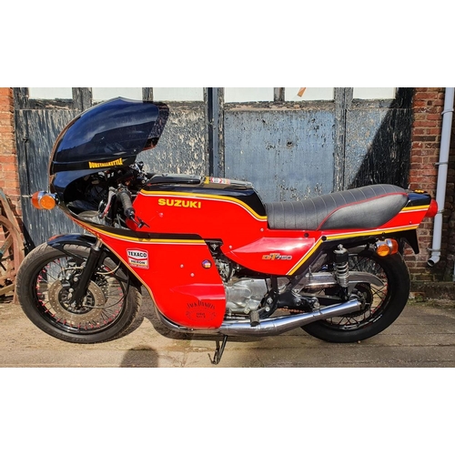 1047 - 1976 Suzuki GT 750A, Dunstall replica, 750 cc. Registration number MNA 93P. Frame number GT750 66334... 