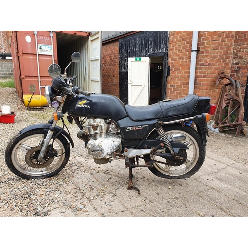 111 - 1979 Honda CB250N Super Dream, 249 cc. Registration number SDN 966T (see text). Frame number unknown... 