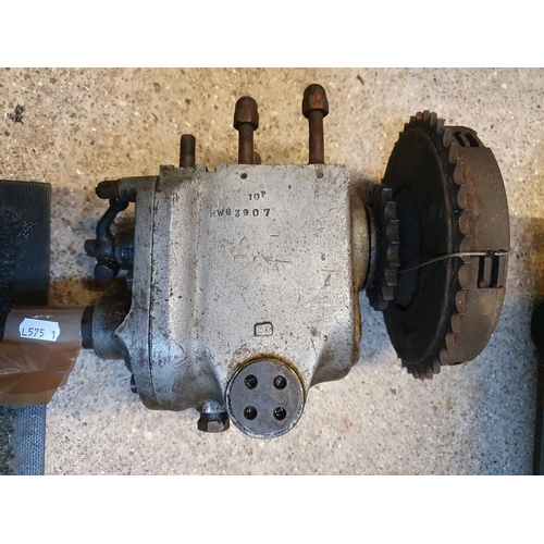 113 - A Sturmey Archer gearbox, c. 1928 for a Norton, in need of a repair to a mounting, serial number 10P... 