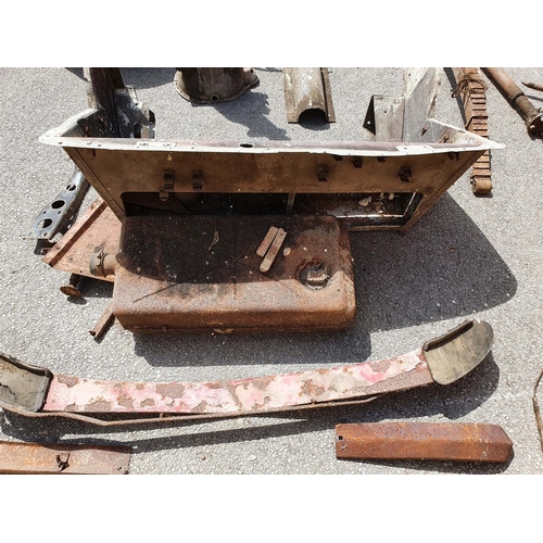 88 - 1948 Triumph 2000 Roadster spares, to include a pair of front wings, bonnet and steering rack, from ... 