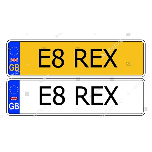 96 - Cherished number E8 REX, held on a retention document, expires 16/04/2025, purchaser liable for the ... 