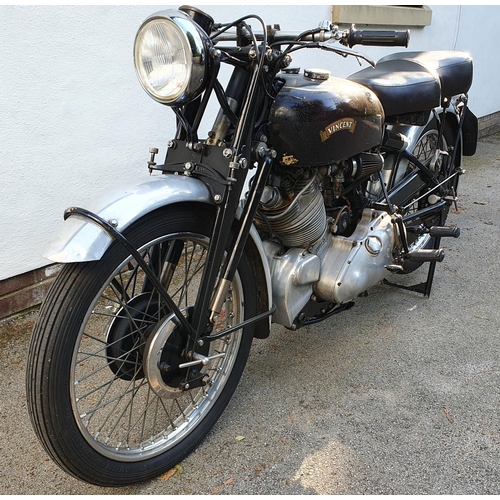 1062 - 1950 Vincent Comet, Series C, 499cc. Registration number DCK 473. Frame number, headstock and swingi... 
