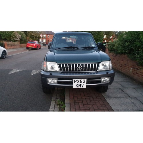 1001 - 2002 Toyota Landcruiser Colorado GX 3.0 TD, 7 seater, 2,982 cc. Registration number PX52 KNV. Chassi... 