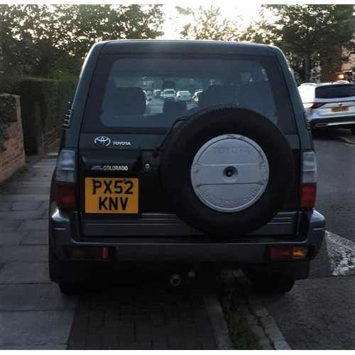 1001 - 2002 Toyota Landcruiser Colorado GX 3.0 TD, 7 seater, 2,982 cc. Registration number PX52 KNV. Chassi... 