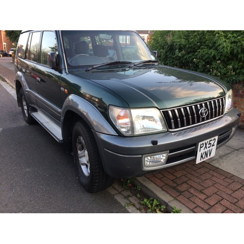 1001 - 2002 Toyota Landcruiser Colorado GX 3.0 TD, 7 seater, 2,982 cc. Registration number PX52 KNV. Chassi... 