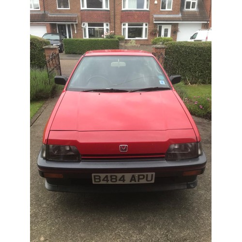 1002 - 1985 Honda Civic CRX, 1488cc. Registration number B484 APU. Chassis number 0100900. Engine number 12... 