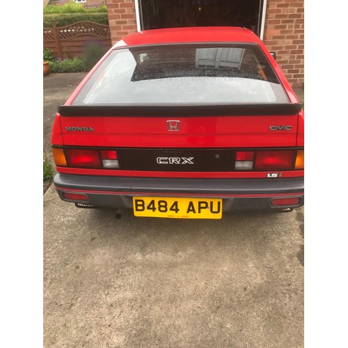 1002 - 1985 Honda Civic CRX, 1488cc. Registration number B484 APU. Chassis number 0100900. Engine number 12... 