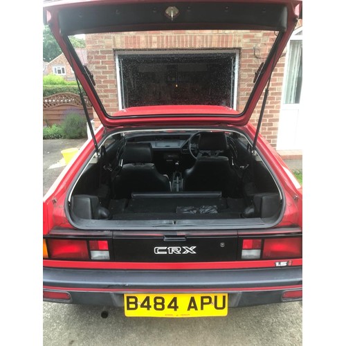 1002 - 1985 Honda Civic CRX, 1488cc. Registration number B484 APU. Chassis number 0100900. Engine number 12... 