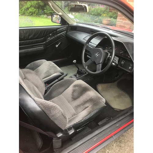 1002 - 1985 Honda Civic CRX, 1488cc. Registration number B484 APU. Chassis number 0100900. Engine number 12... 