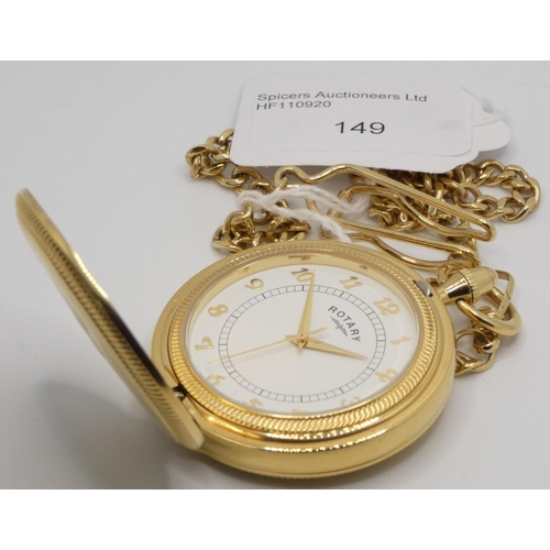 Rotary pocket cheap watch gold