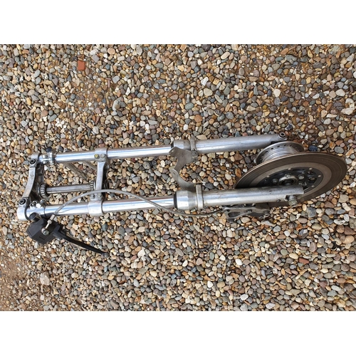 75 - An unknown front fork, with Brembo caliper and drop bars.