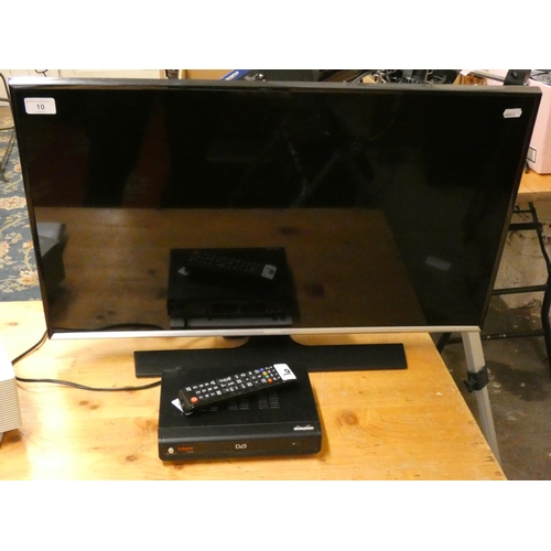 10 - A Samsung 32 inch LCD television, together with a Matsui digital top box (2).