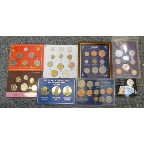 119 - Six mixed coin sets, including Australia year 2000 six coin set (6).