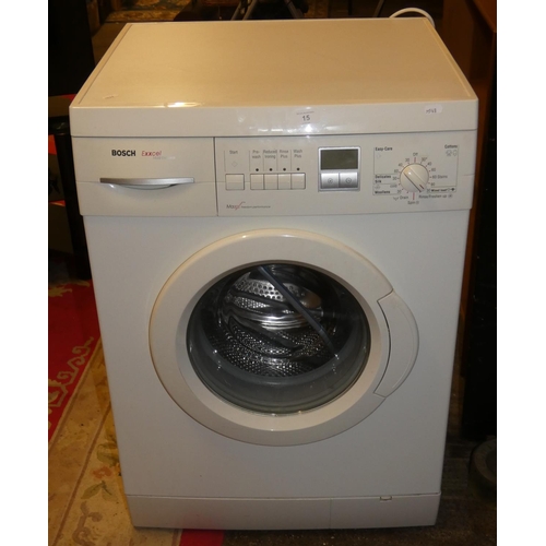 15 - A Bosch Exxcel 1600 washing machine, model No. WFX3267GB.