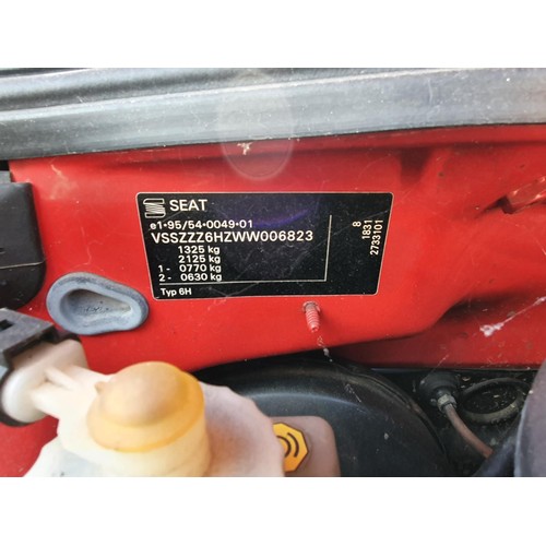 1005 - 1997 Seat Arosa MPI 1.4 Auto, 1390 cc. Registration number R588 ABD. Chassis number VSSZZZ6HZWW00682... 