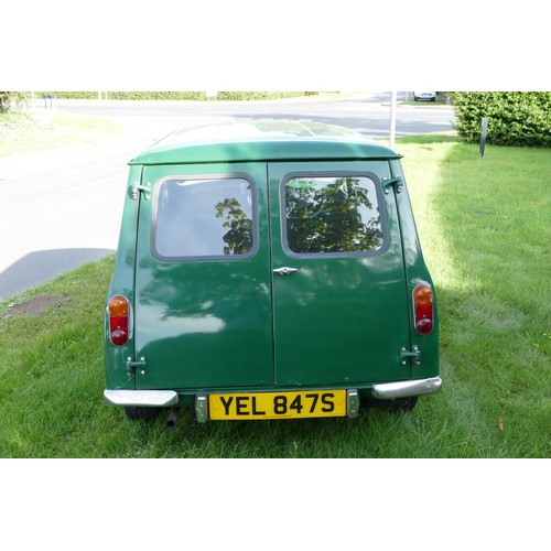 1007 - 1978 Leyland Mini Van, 850 CC. Registration number YEL 847S. Chassis number XKV1 522393A. Engine num... 