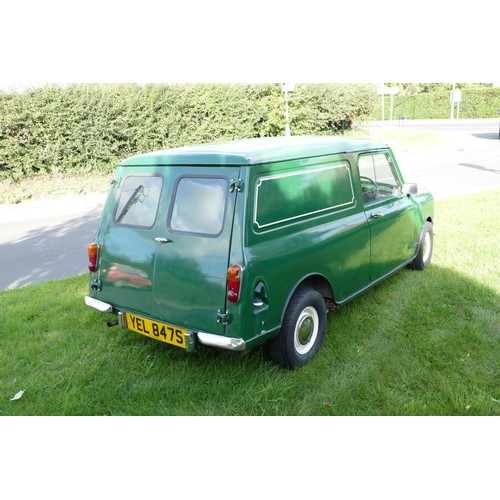 1007 - 1978 Leyland Mini Van, 850 CC. Registration number YEL 847S. Chassis number XKV1 522393A. Engine num... 